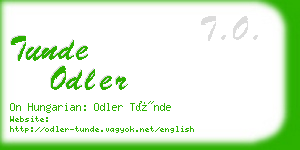 tunde odler business card